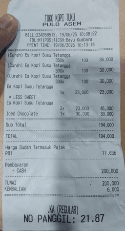 Contoh struk Tuku